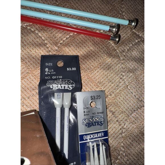 Knitting Needles Lot Different Colors And Sizes 2 4 5 6 Plastic Metal Most New - Picture 7 of 10